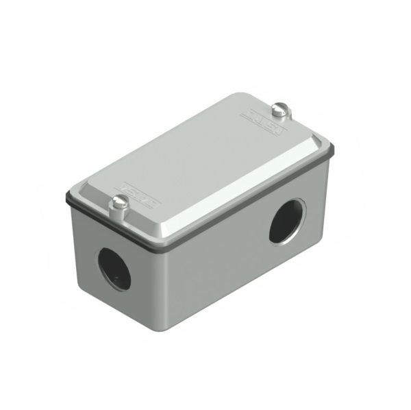 Caja rect.tipo L uso ext.rosca 1/2